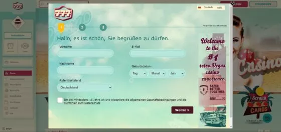 777 Casino-Registrierung