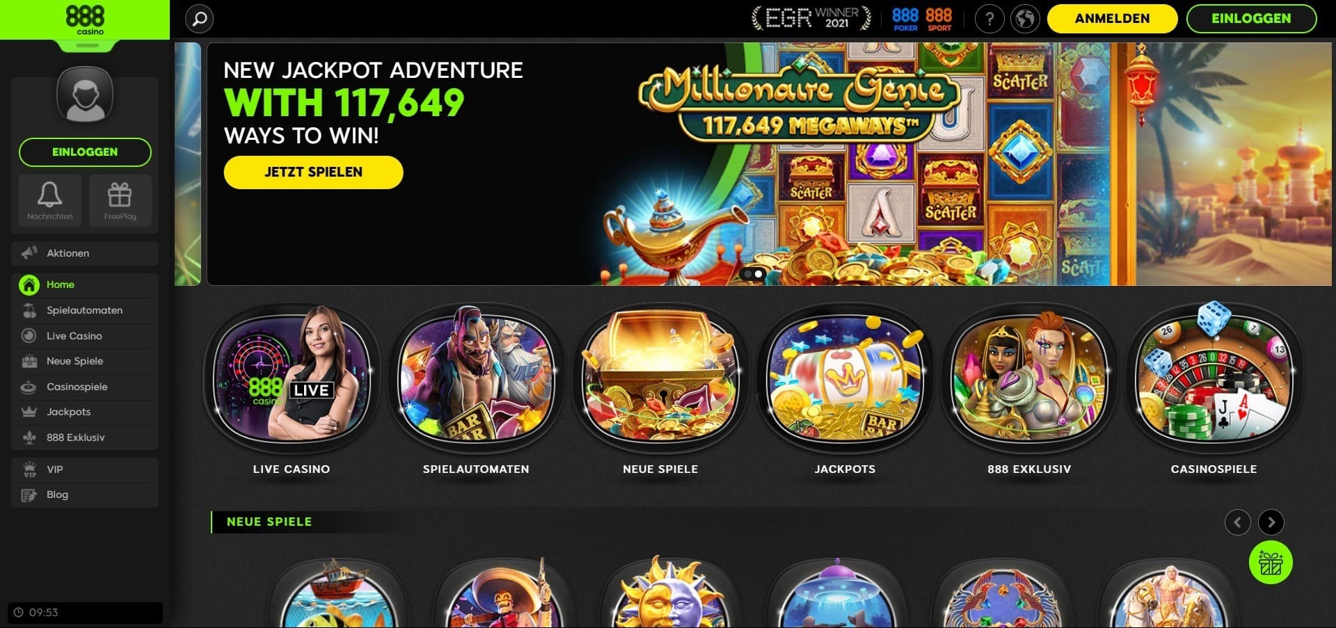 Offizielle Website der 888 Casino