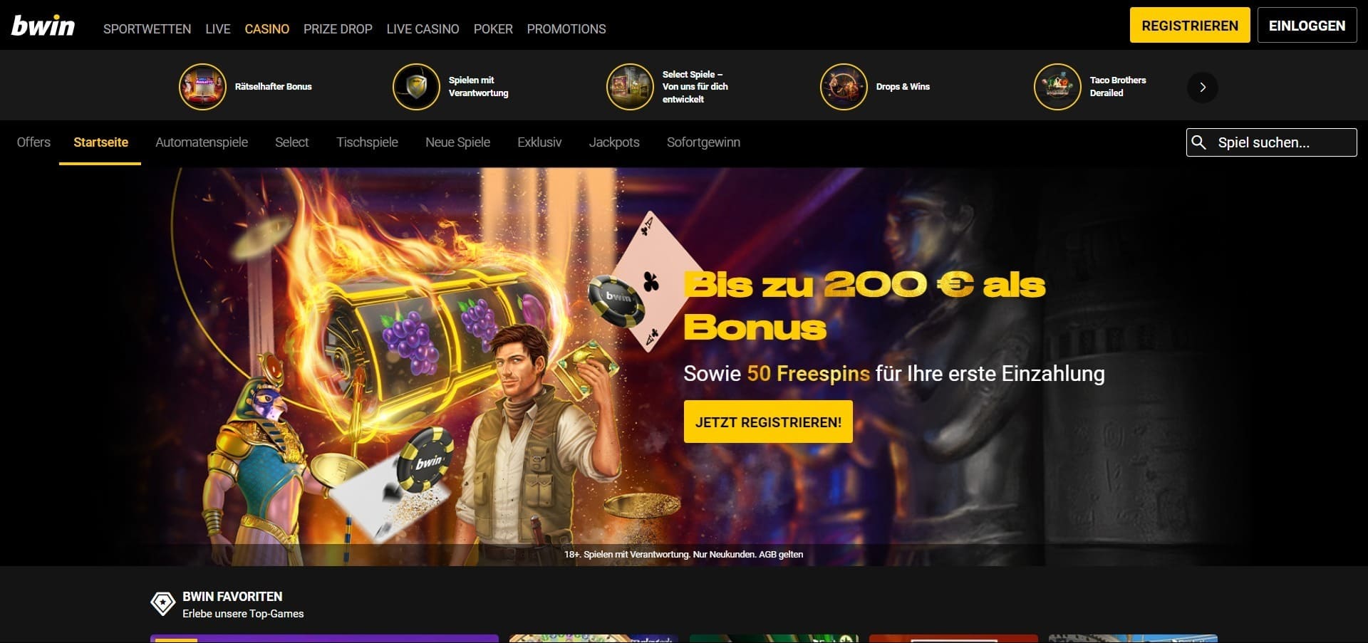 Offizielle Website der Bwin Casino