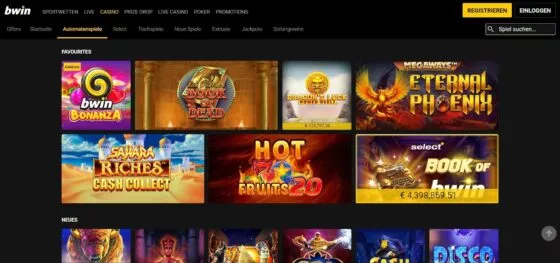 Bwin Casino-Spielautomaten