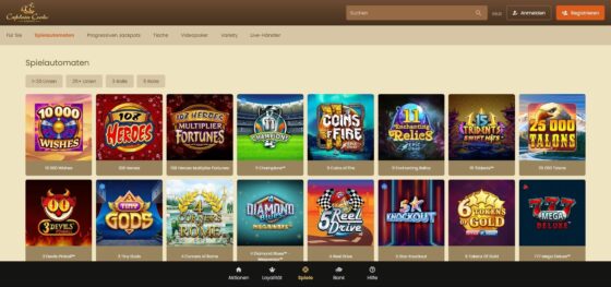 Spielautomaten Captain Cooks Casino