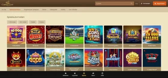 Captain Cooks Casino-Spielautomaten