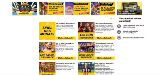 Interwetten Casino-Aktionen