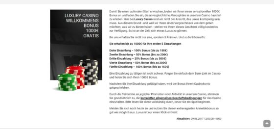 Boni Luxury Casino