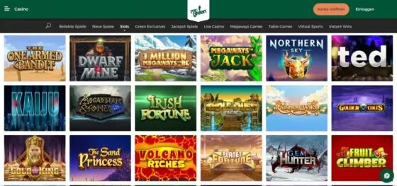 Mr Green Casino-Spielautomaten