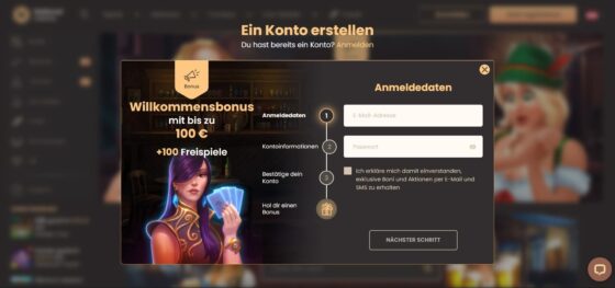 Anmeldung National Casino