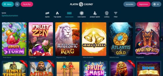 Spielautomaten Platin Casino
