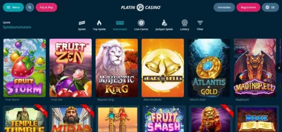 Platin Casino-Spielautomaten