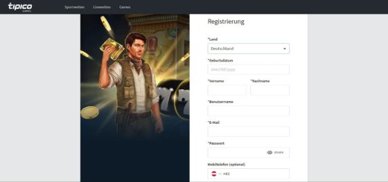Anmeldung Tipico Casino