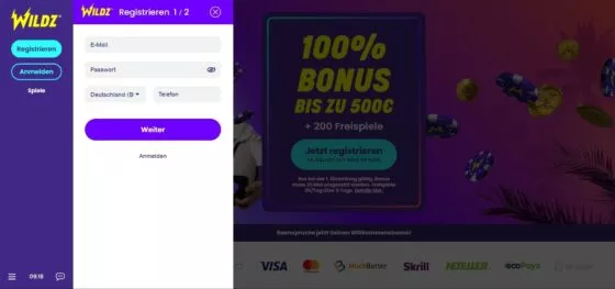 Win2Day Casino-Registrierung