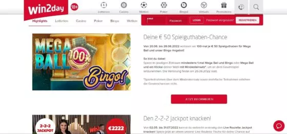 Win2Day Casino-Aktionen