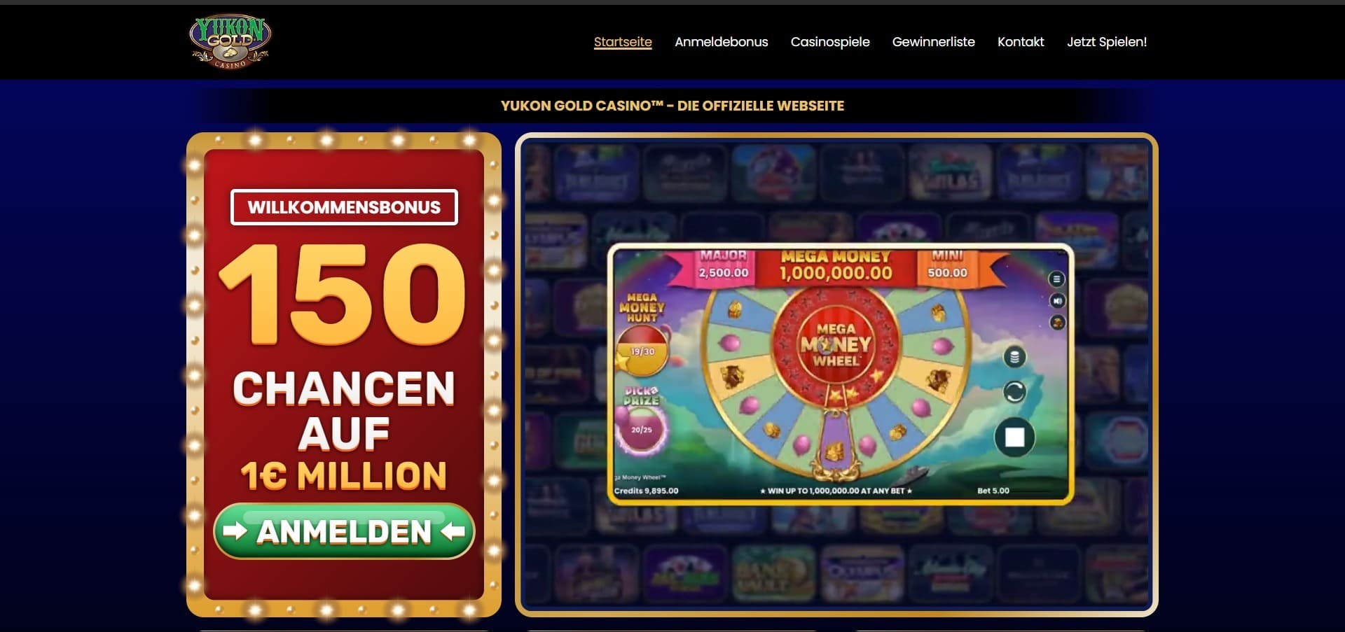Offizielle Website der Yukon Gold Casino