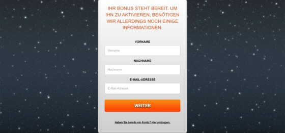 Anmeldung Zodiac Casino