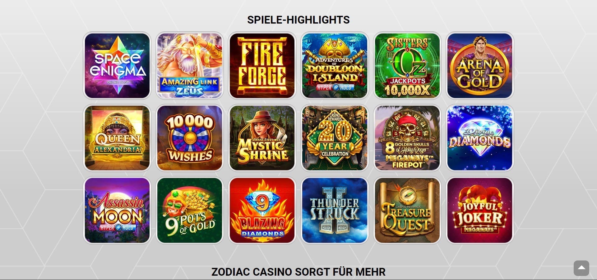 Spielautomaten Zodiac Casino