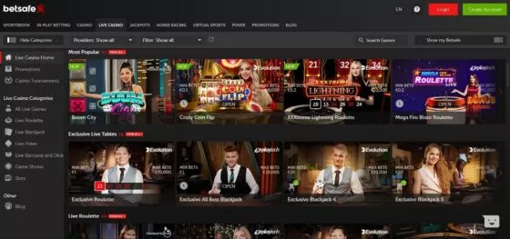 Betsafe Live-Casino