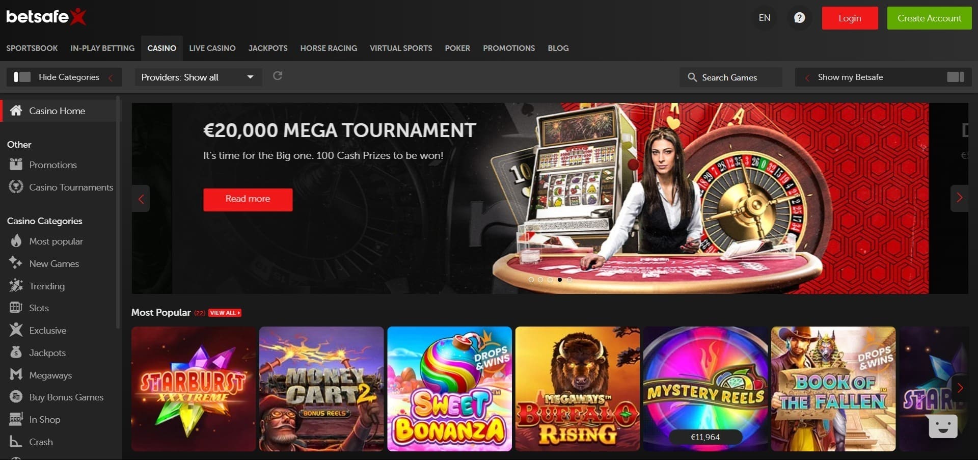 Offizielle Website der Betsafe Casino