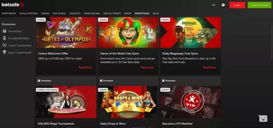 Betsafe Casino-Aktionen