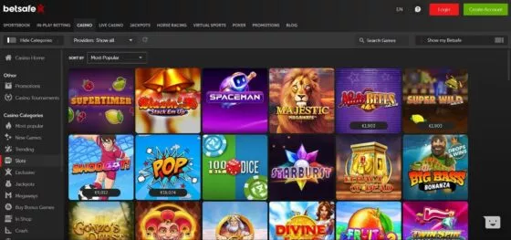 Betsafe Casino-Spielautomaten