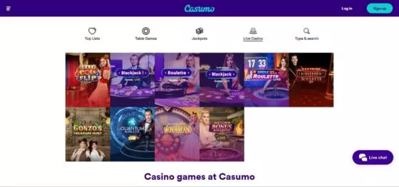 Casumo Live-Casino