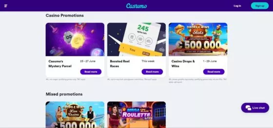 Casumo Casino-Aktionen