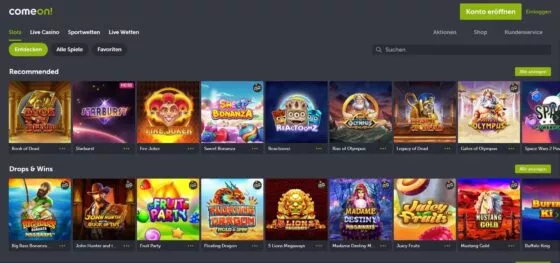 ComeOn Casino-Spielautomaten