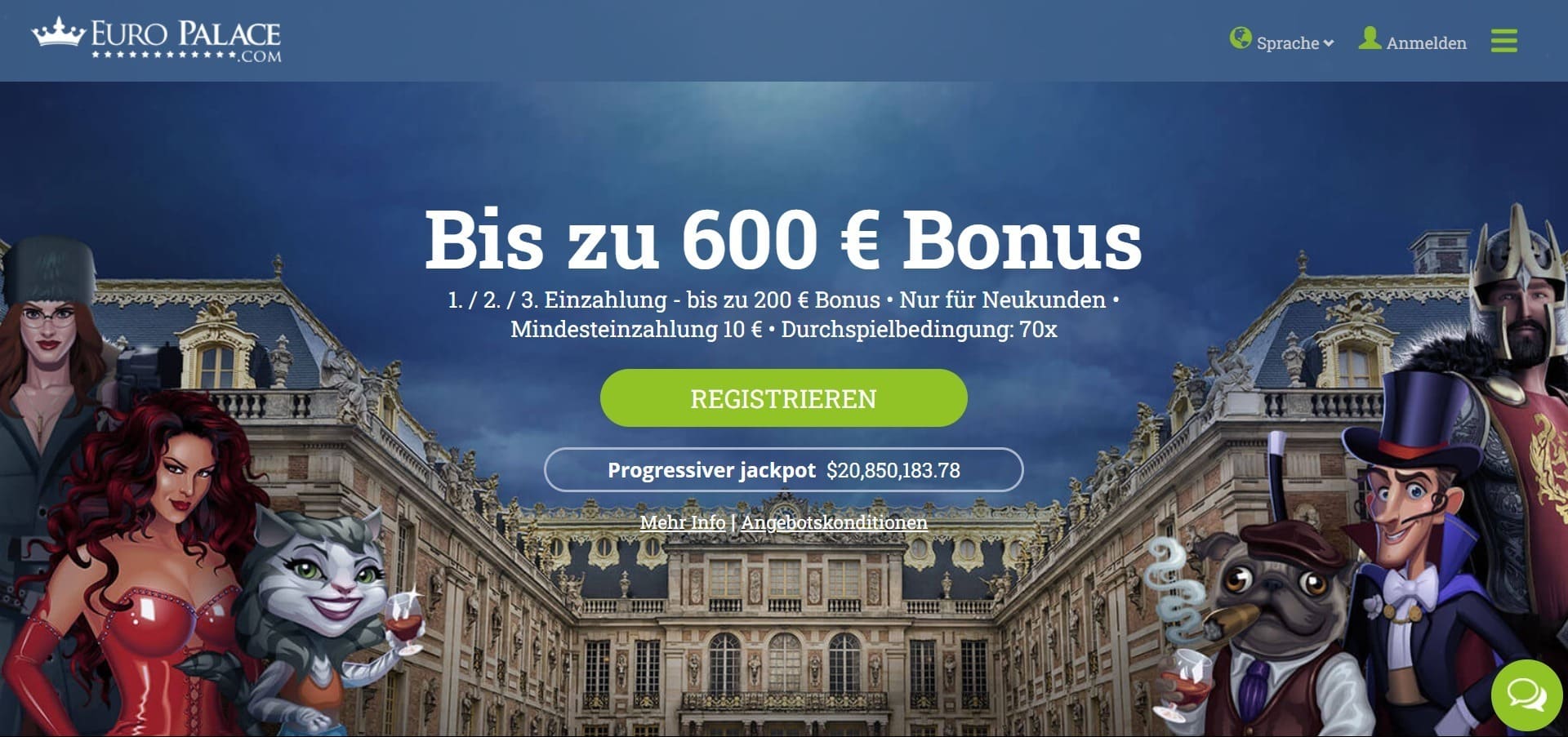 Offizielle Website der Euro Palace Casino