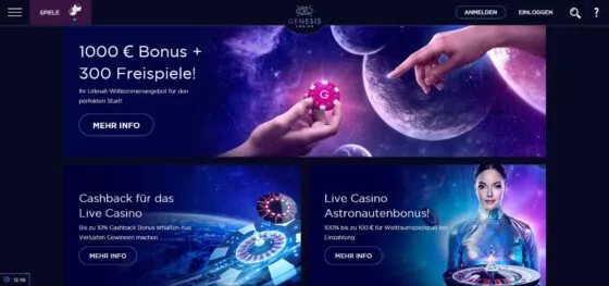 Genesis Casino-Aktionen