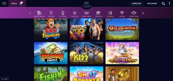Spielautomaten Genesis Casino