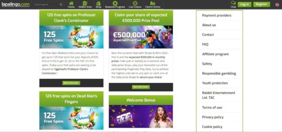 boni Lapalingo Casino