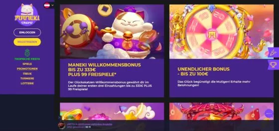 Maneki Casino-Aktionen
