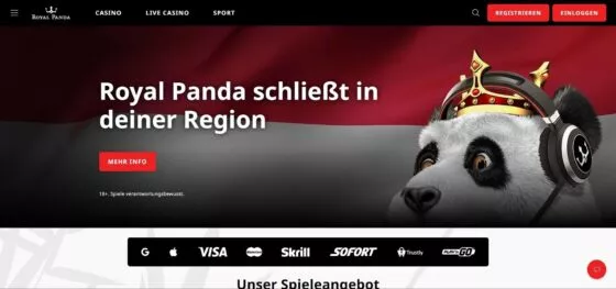 Offizielle Website von Royal Panda Casino