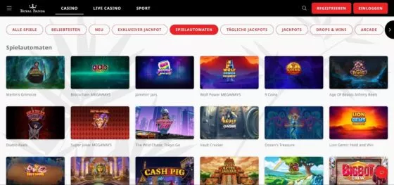 Royal Panda Casino-Spielautomaten