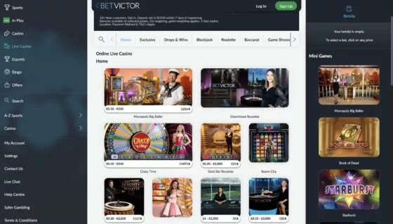 BetVictor Live-Casino