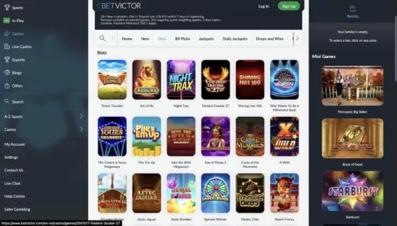 BetVictor Casino-Spielautomaten