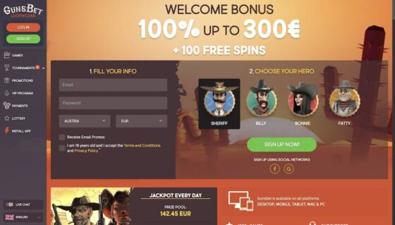 Offizielle Website der Gunsbet Casino