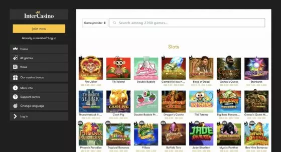 InterCasino-Spielautomaten