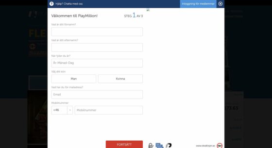 Anmeldung PlayMillion Casino