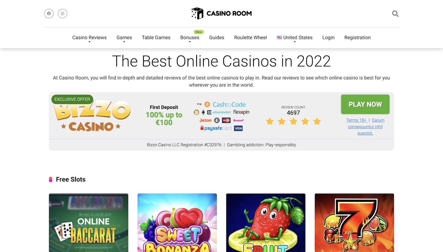 Offizielle Website der CasinoRoom