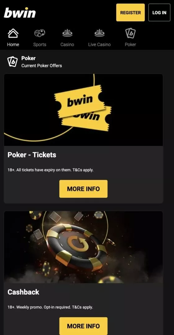 Bwin Casino apk-Aktionen
