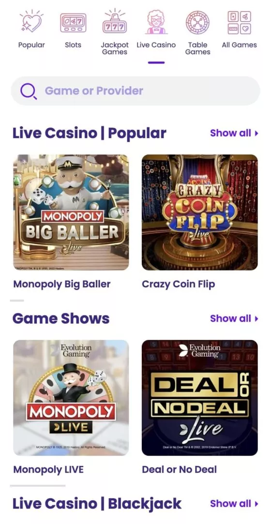 Wildz Casino live