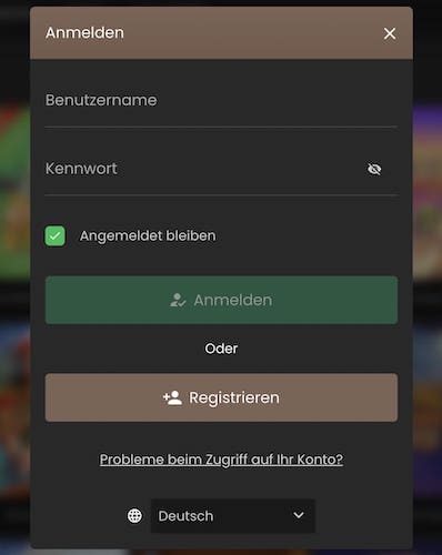 Yukon Gold einloggen