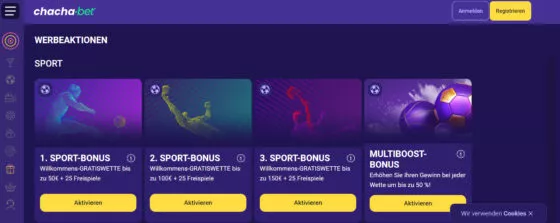 Chacha.Bet Casino-Sport-Aktionen