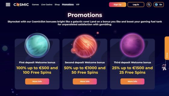 Casino Bonus CosmicSlot