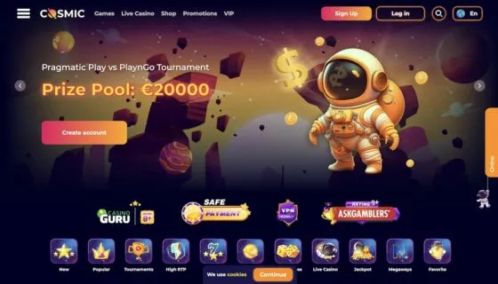 Offizielle Website von CosmicSlot Casino