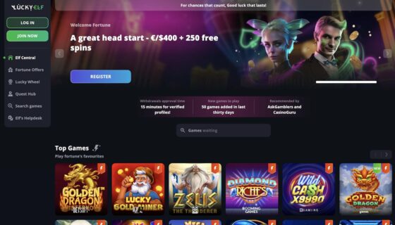 Seine offizielle Website LuckyElf Casino
