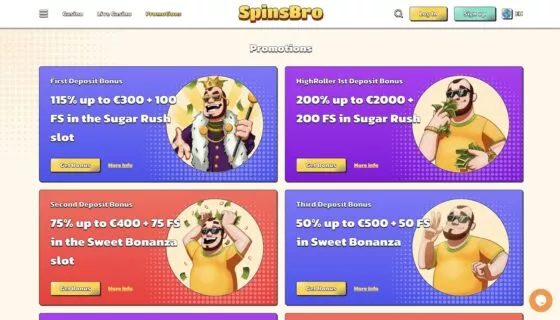 SpinsBro Casino-Aktionen