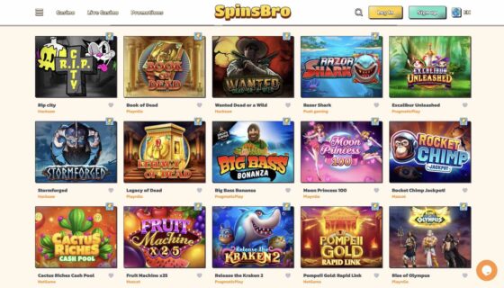 Lücken in SpinsBro Casino