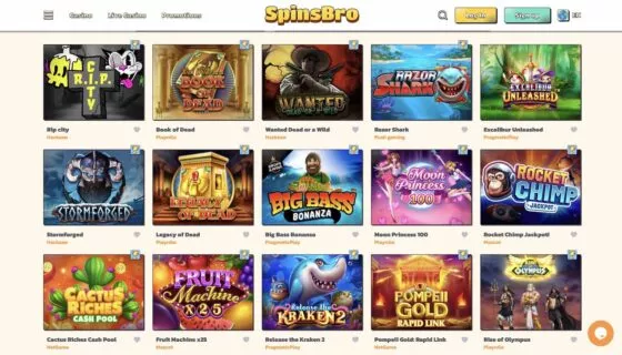 SpinsBro Casino-Spielautomaten