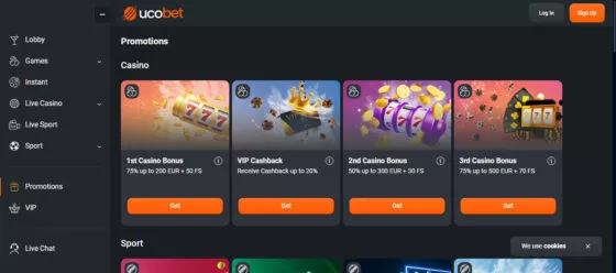 Ucobet Casino-Aktionen