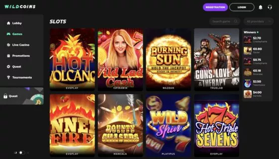 Wildcoins Casino-Spielautomaten